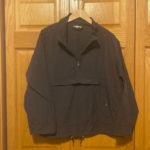 Eileen Fisher dark gray 1/4 zip light jacket size small P